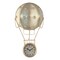 Zentique 20" Teal Blue and Gold Contemporary Air Balloon Wall Clock